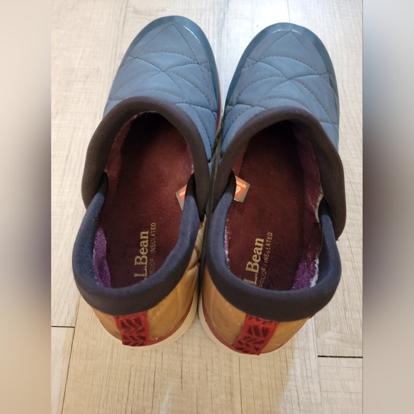 L.L. Bean Women's Quilted Slip-On Shoes - Blue and Black - Picture 3 of 6
